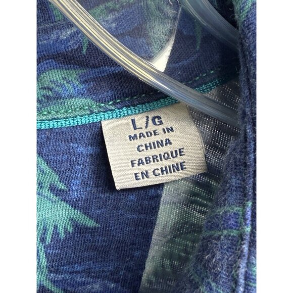 Tommy Bahama‎ Men's Large Blue Palm Tree Polo Shirt Short Sleeve Tropical - Picture 4 of 8